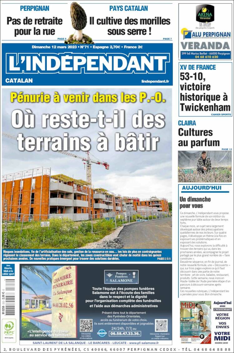 Portada de Le Indépendant (Francia)