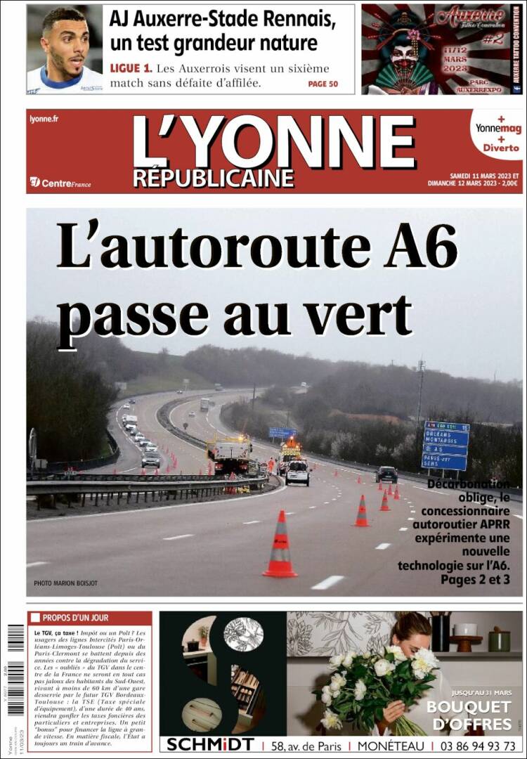 Portada de L'Yonne-Républicaine (Francia)