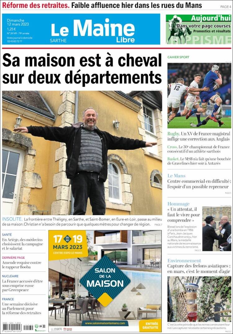 Portada de Le Maine Libre (Francia)