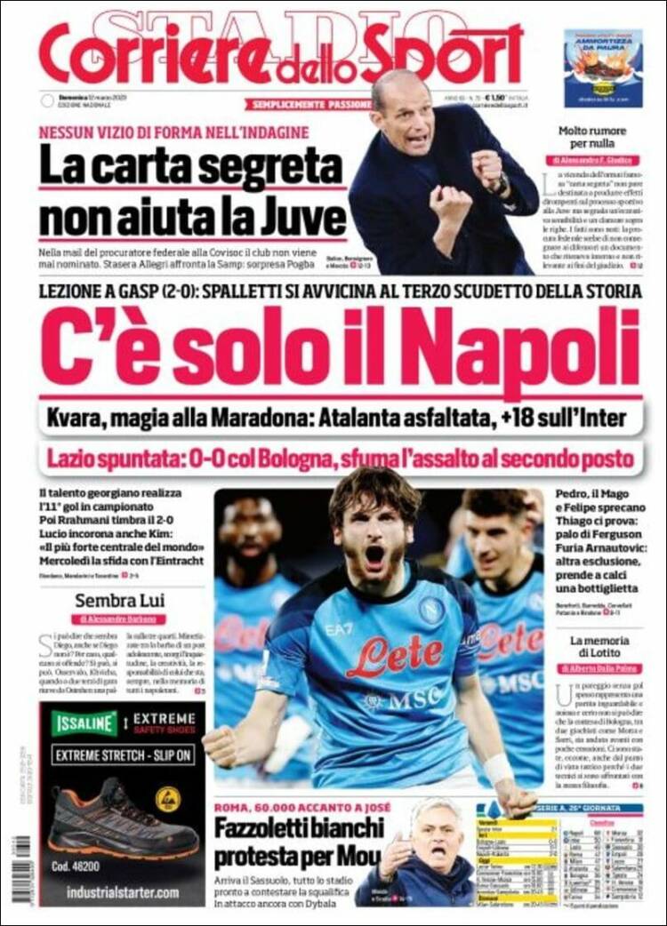 Portada de Corriere dello Sport (Italia)