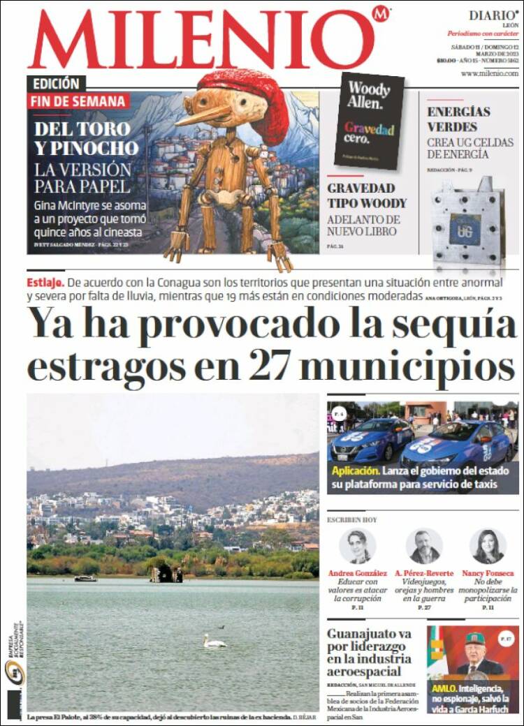 Portada de Milenio de León (M&eacute;xico)