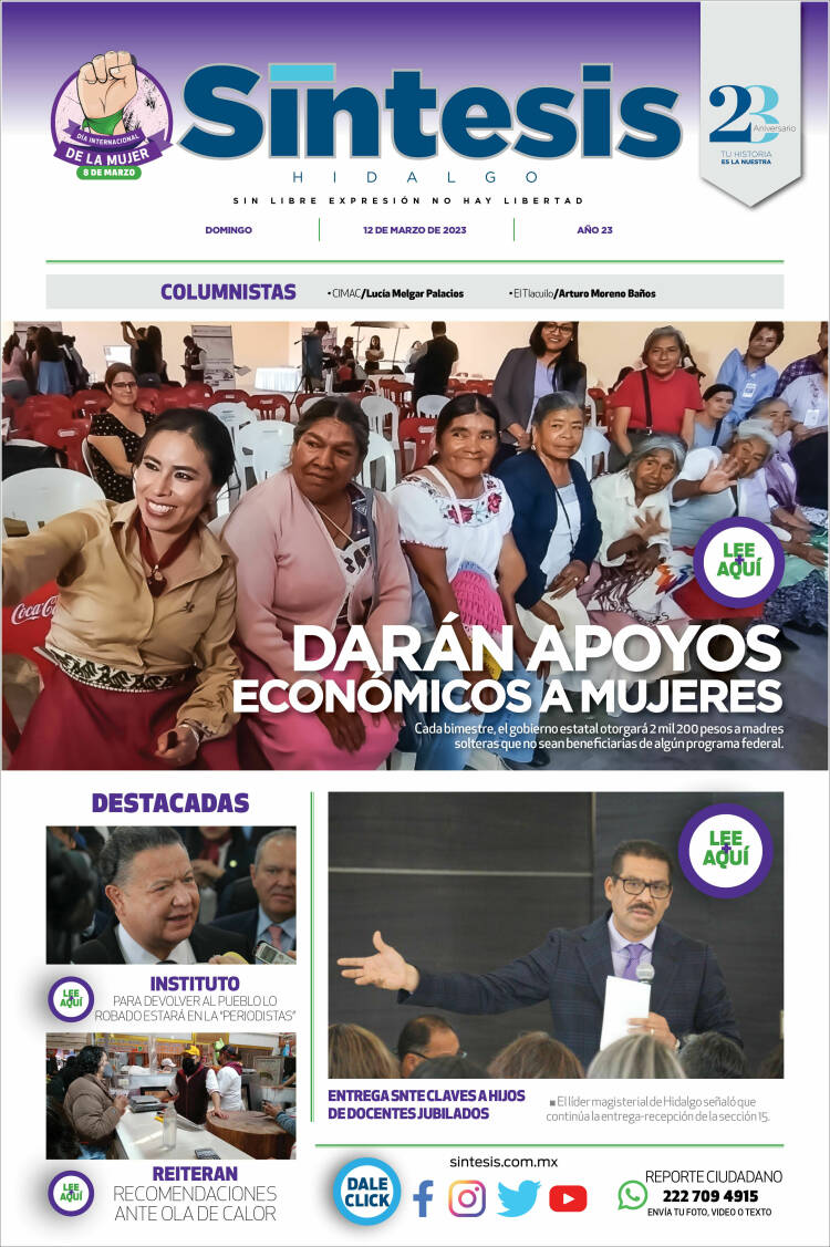 Portada de Sistesis - Hidalgo (M&eacute;xico)