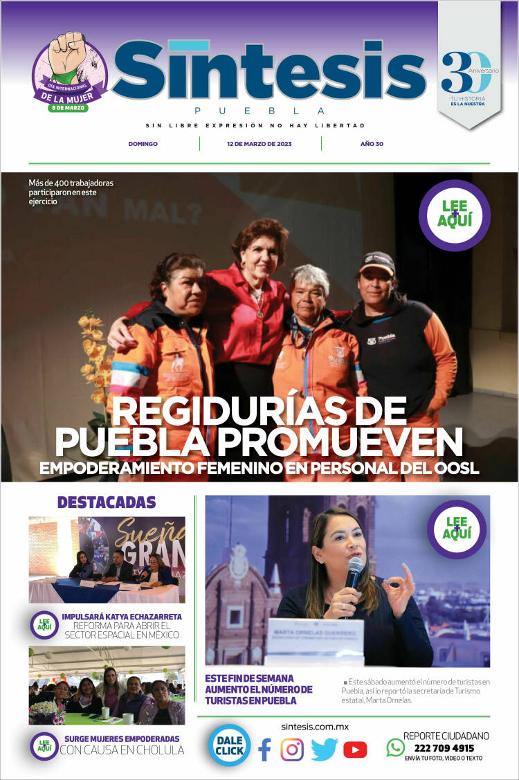 Portada de Síntesis - Puebla (M&eacute;xico)