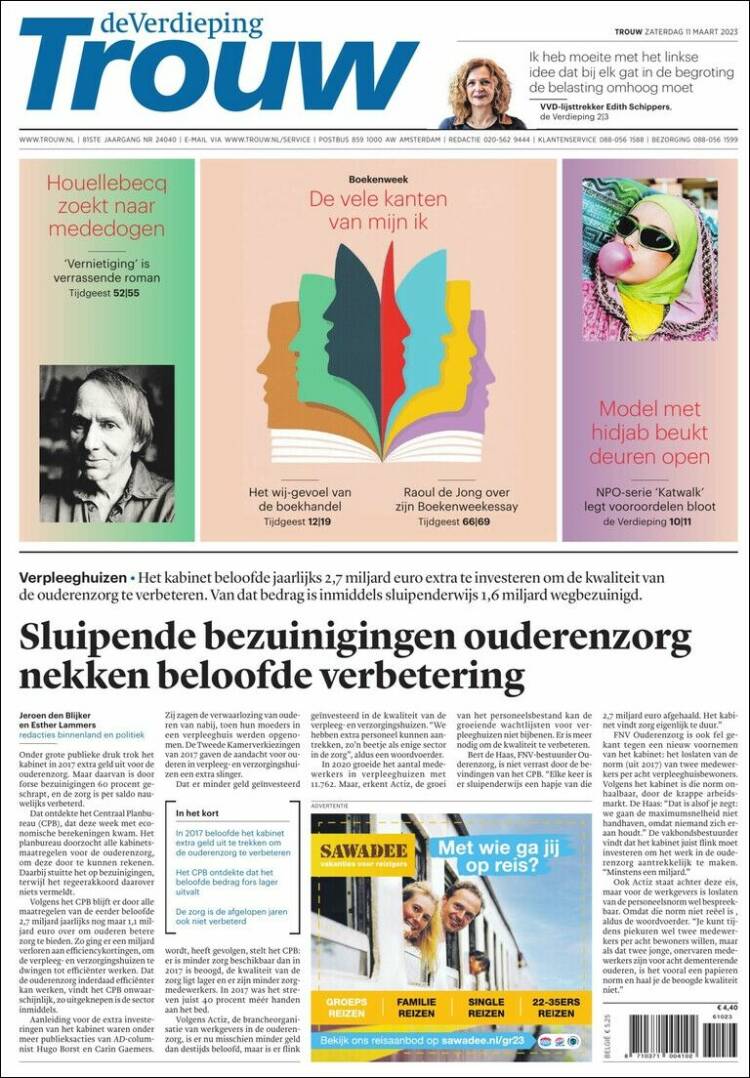Portada de Trouw (Pa&iacute;ses Bajos)