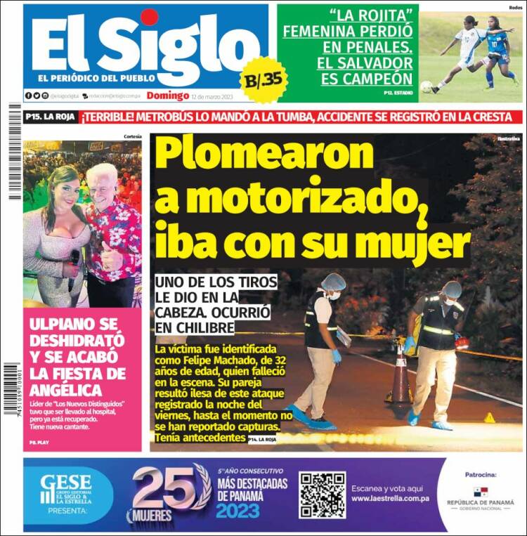 Portada de El Siglo (Panam&aacute;)