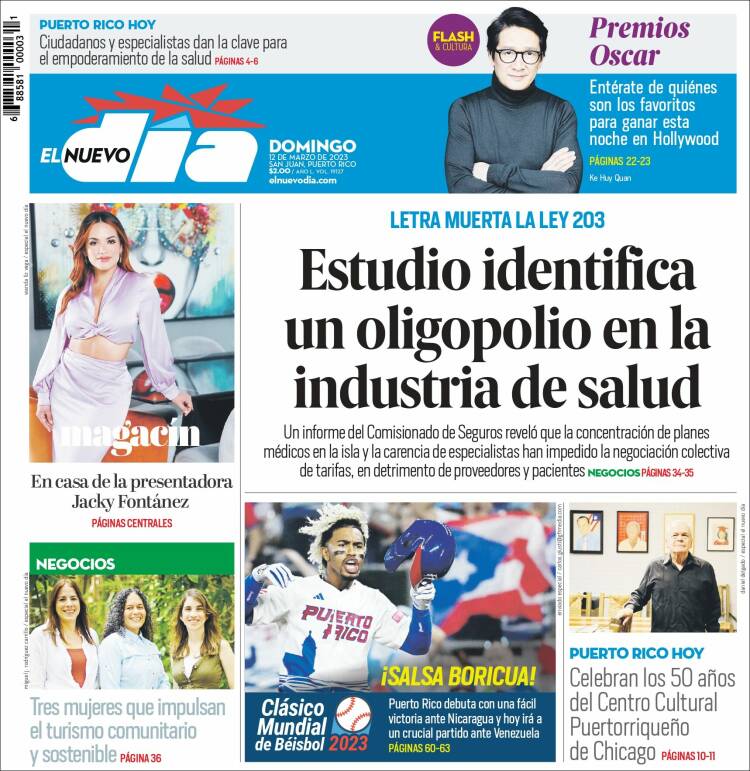 Portada de El Nuevo Día (Puerto Rico)