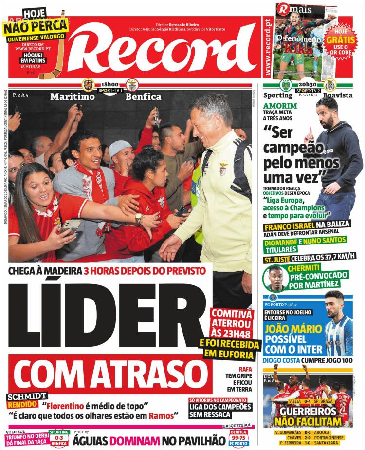 Portada de Record (Portugal)