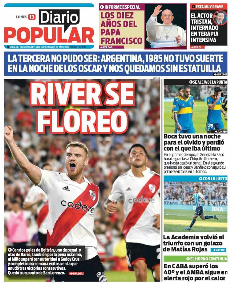 Portada de Diario Popular (Argentina)