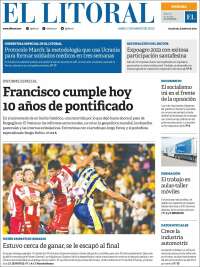 Portada de Diario El Litoral (Argentina)