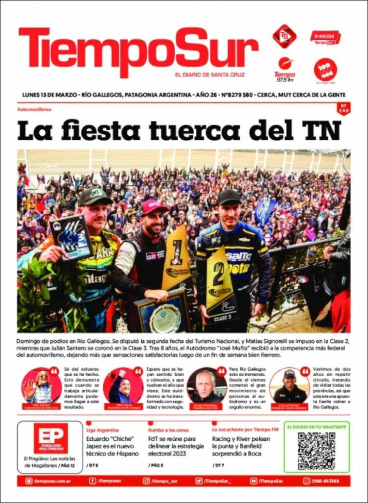 Portada de Tiempo Sur (Argentina)
