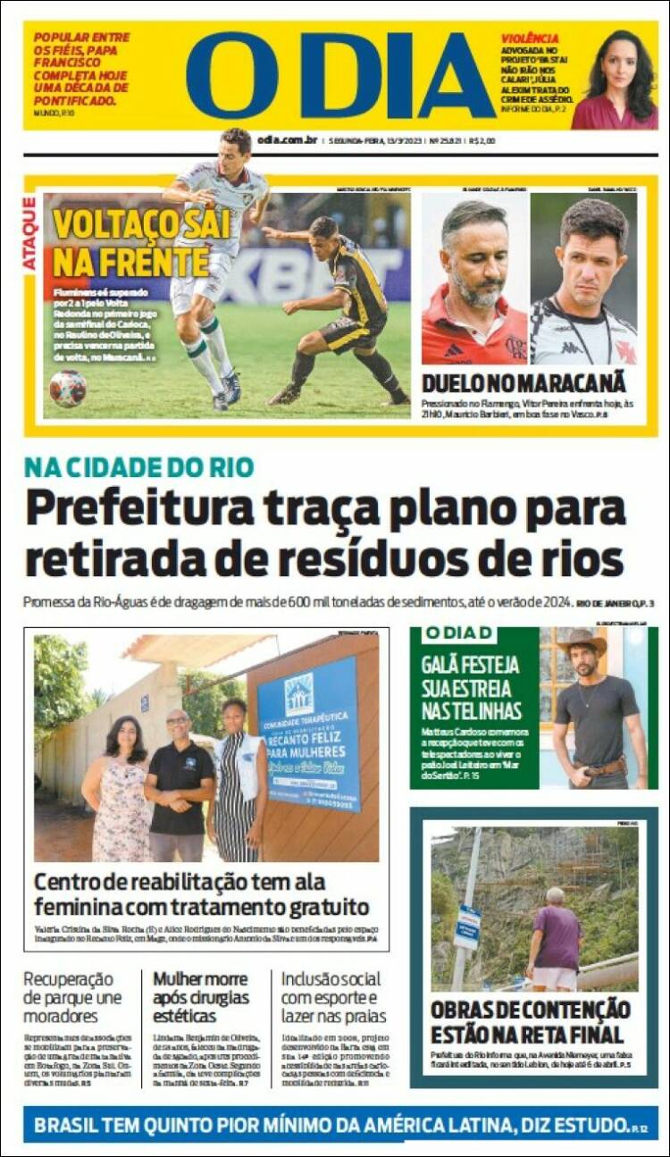 Portada de O Dia (Brasil)