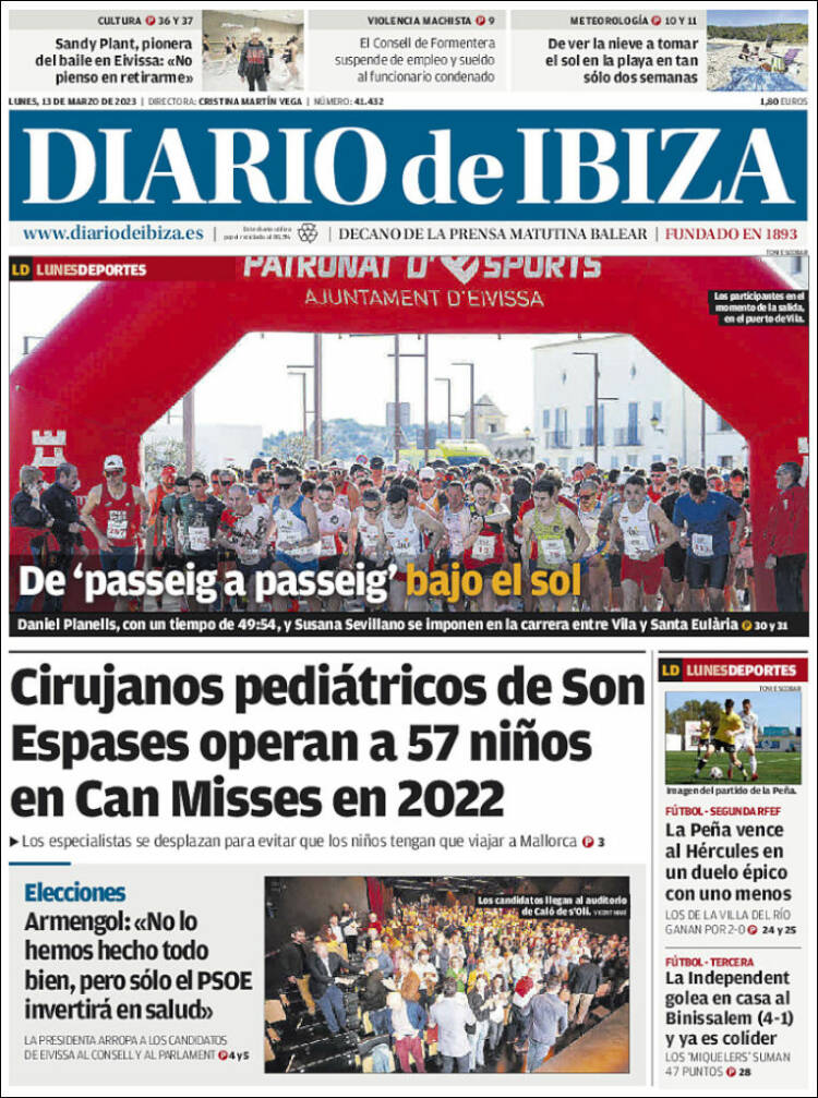 Portada de Diario de Ibiza (España)