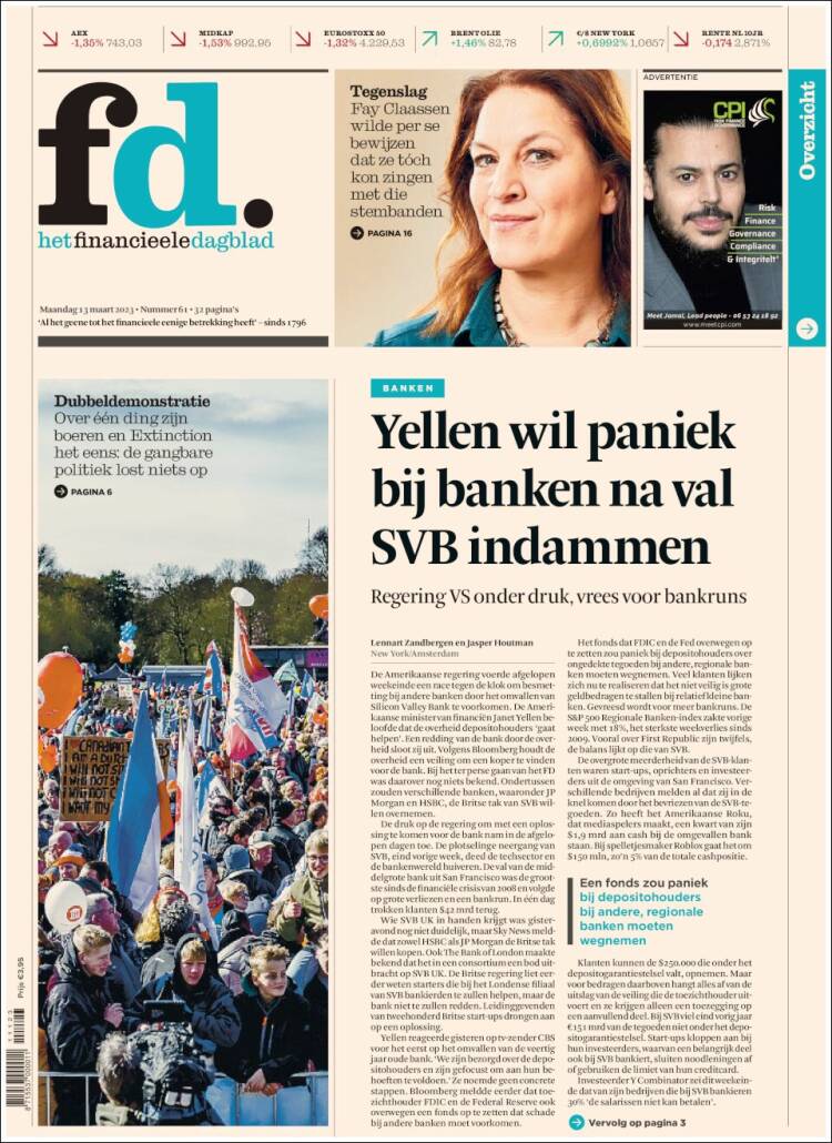Portada de Het Financieele Dagblad (Pa&iacute;ses Bajos)