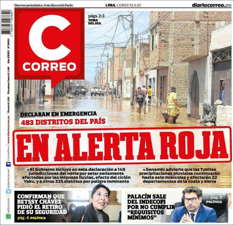 Portada de Diario Correo (Per&uacute;)