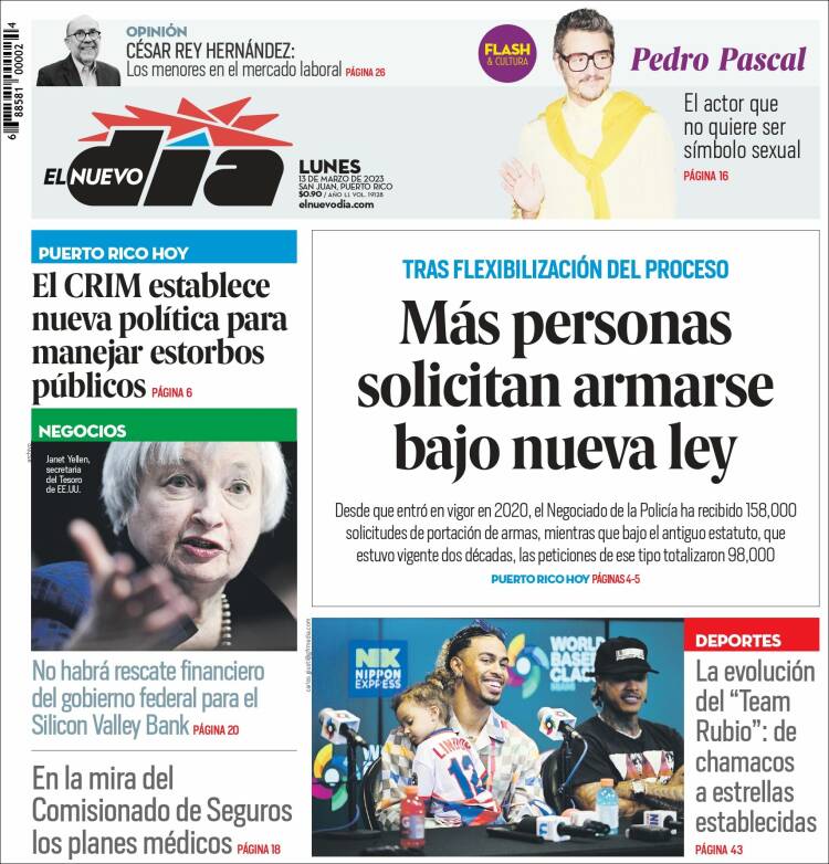 Portada de El Nuevo Día (Puerto Rico)