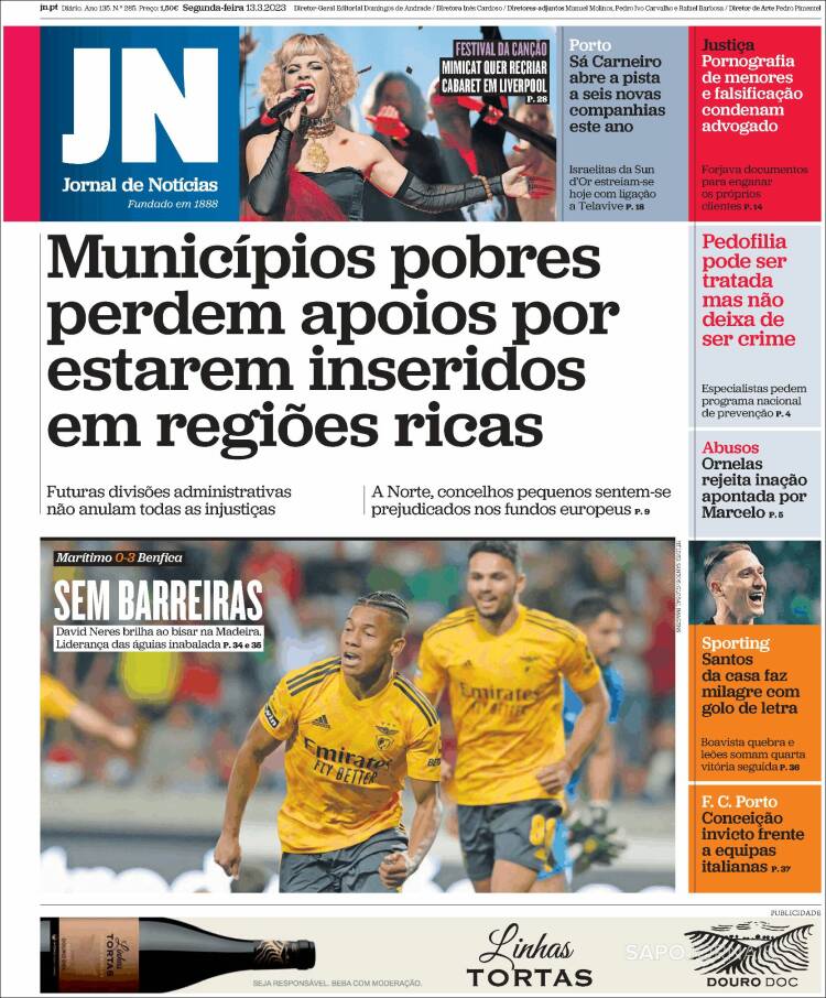 Portada de Jornal de Notícias (Portugal)