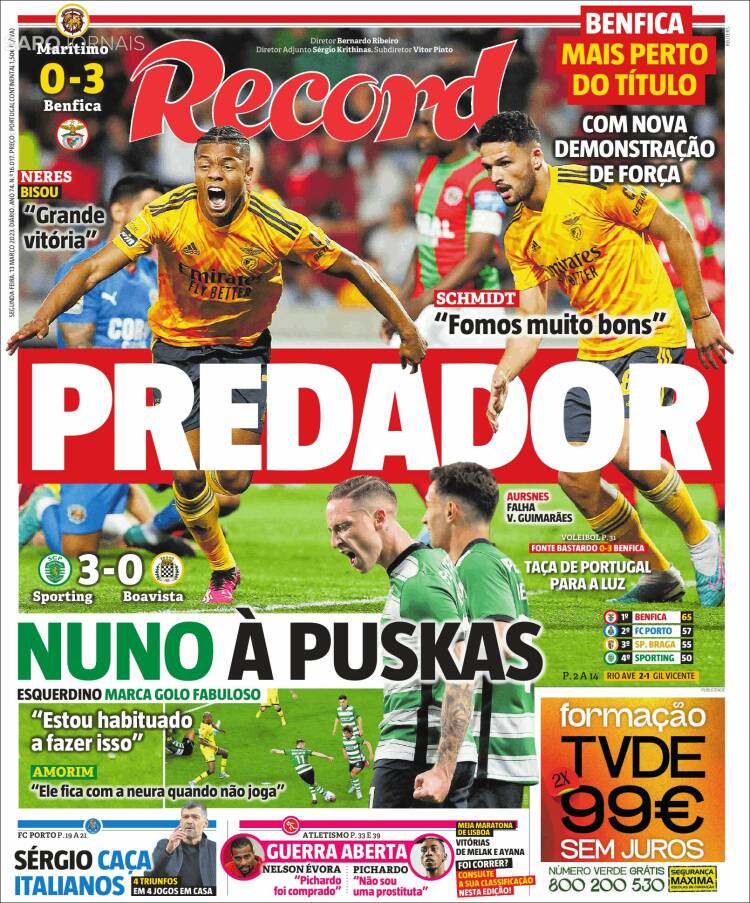 Portada de Record (Portugal)