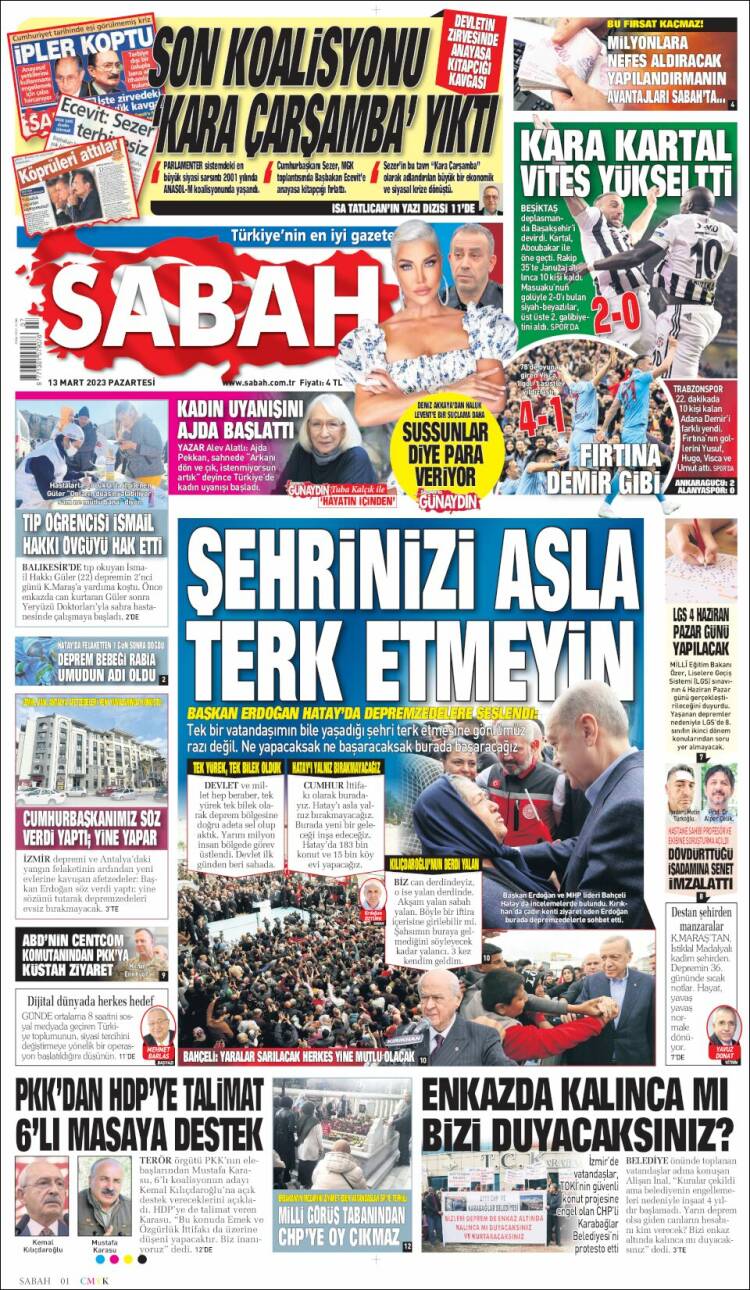Portada de Sabah (Turqu&iacute;a)