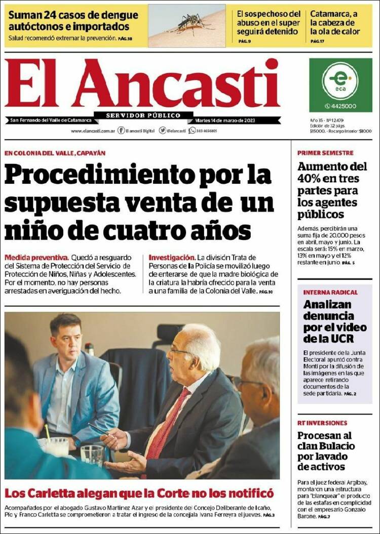 Portada de El Ancasti (Argentina)