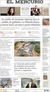 Portada de El Mercurio (Chile)