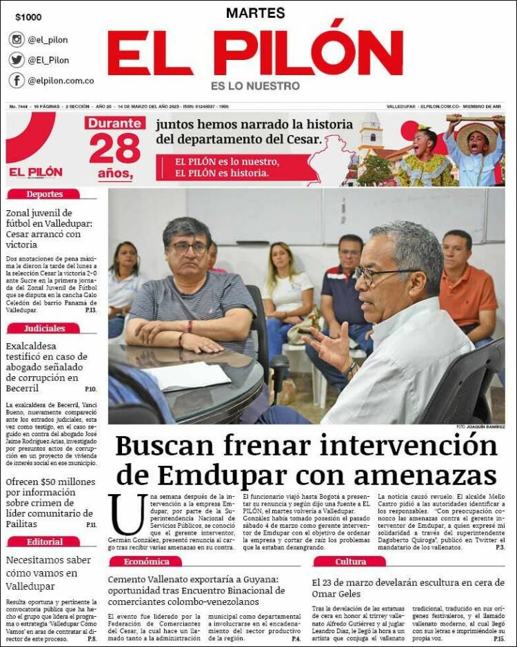Portada de El Pilón (Colombia)