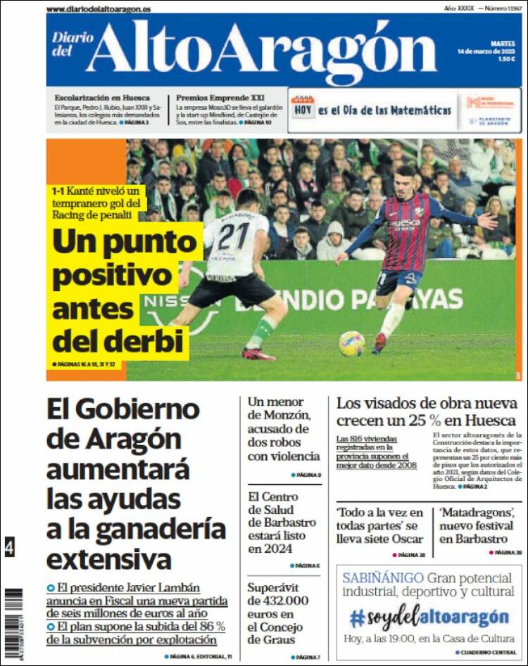 Portada de Diario del AltoAragón (Espa&ntilde;a)