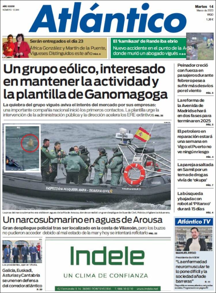 Portada de Atlántico Diario (Espa&ntilde;a)
