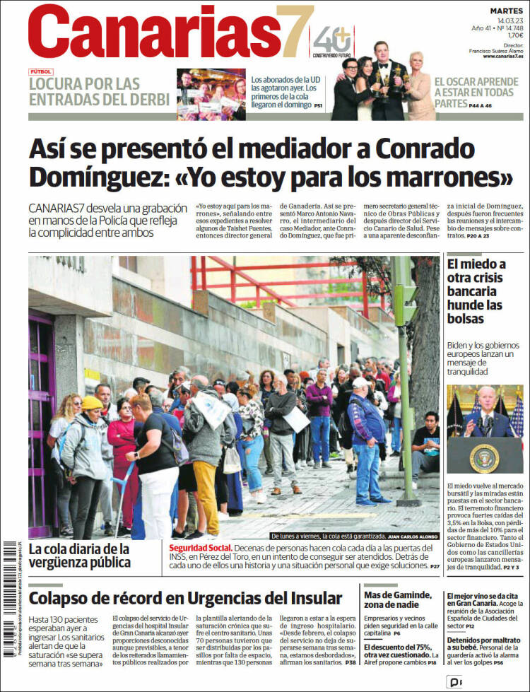 Portada de Canarias 7 (Espa&ntilde;a)