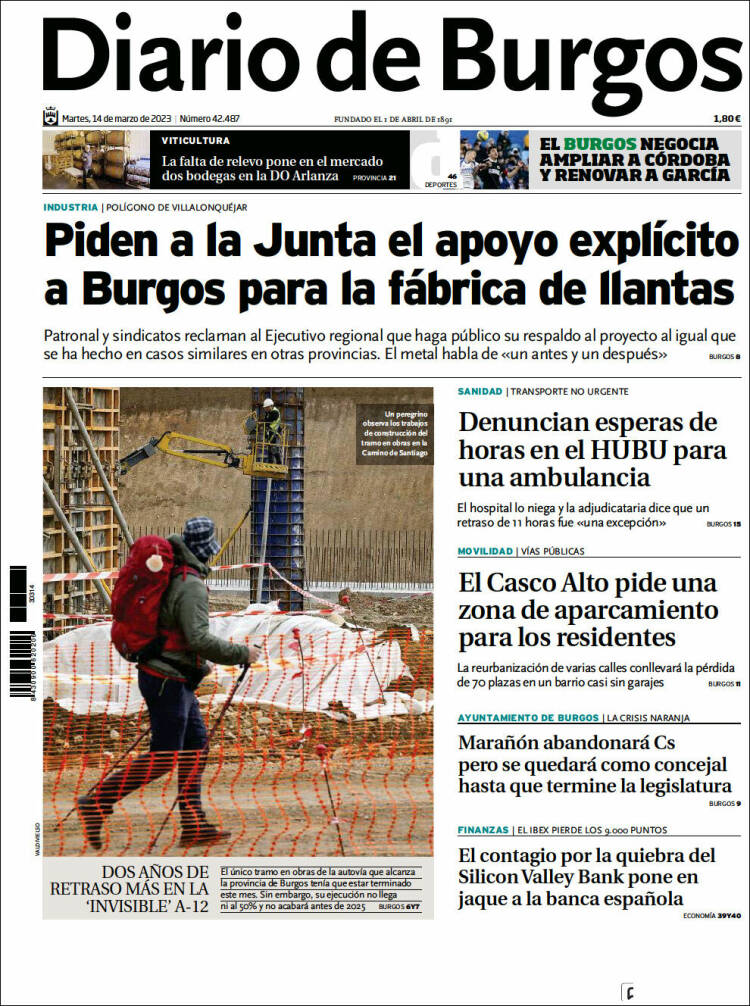 Portada de Diario de Burgos (Espa&ntilde;a)