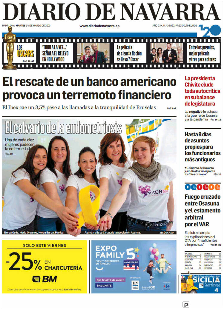 Portada de Diario de Navarra (Espa&ntilde;a)