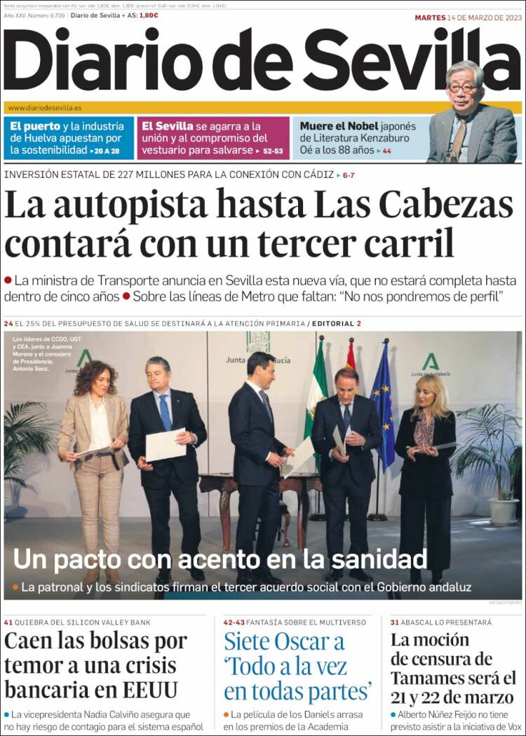 Portada de Diario de Sevilla (Espa&ntilde;a)