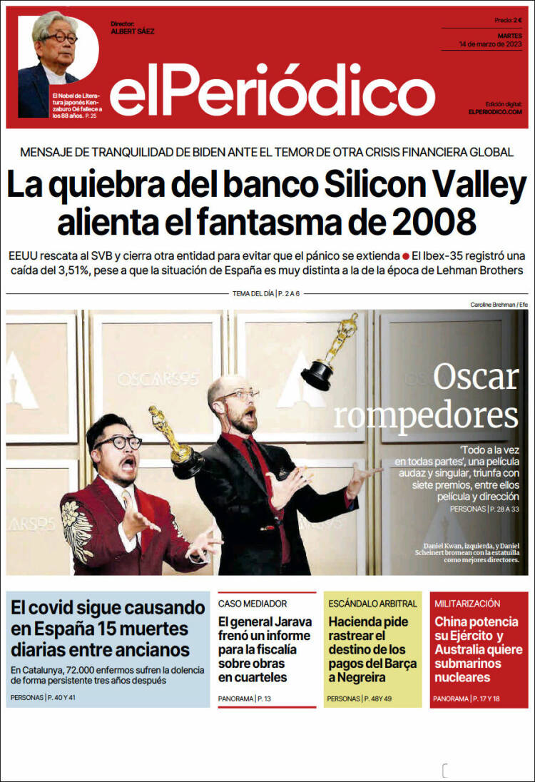Portada de El Periódico (Espa&ntilde;a)