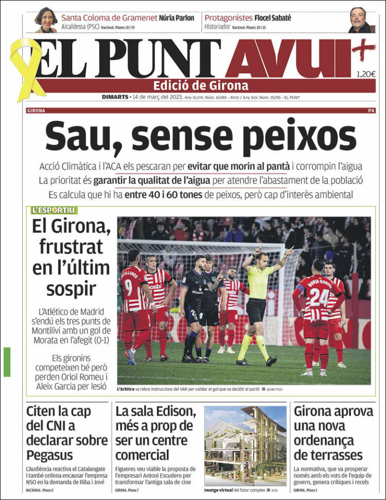 Portada de El Punt Avui - Girona (Espa&ntilde;a)