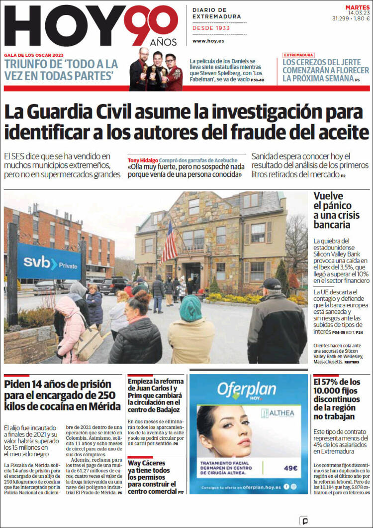 Portada de Hoy - Badajoz (Espa&ntilde;a)