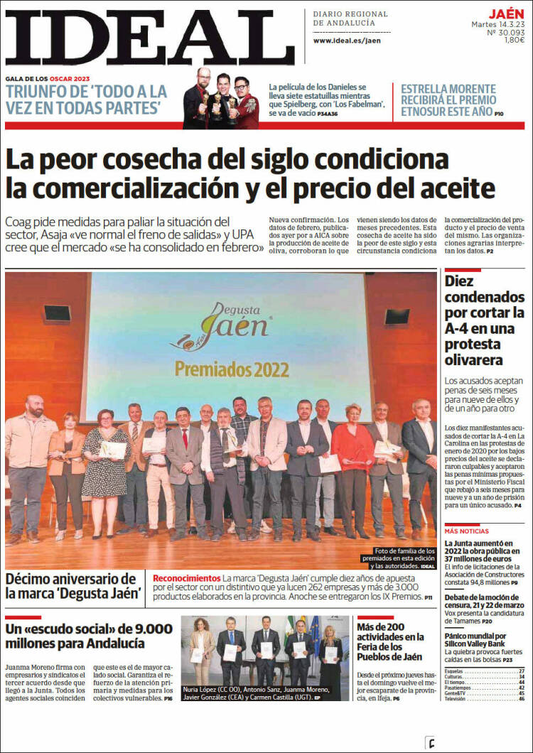 Portada de El Ideal de Jaén (Espa&ntilde;a)