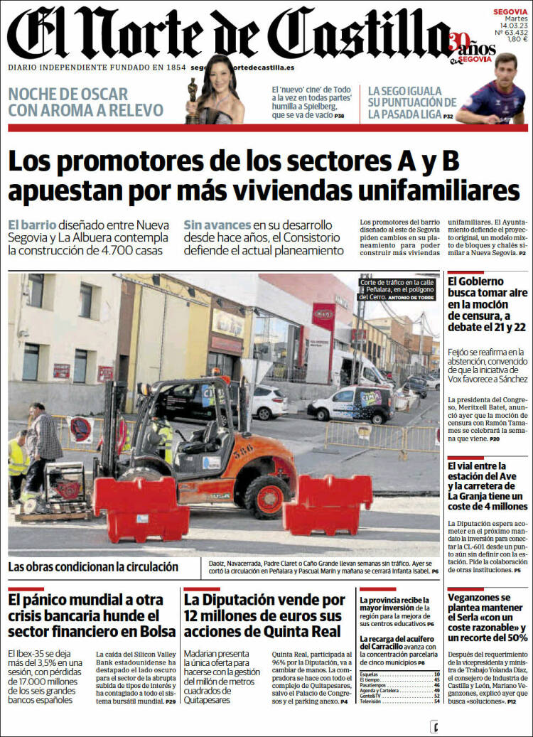 Portada de Norte de Castilla - Segovia (Espa&ntilde;a)