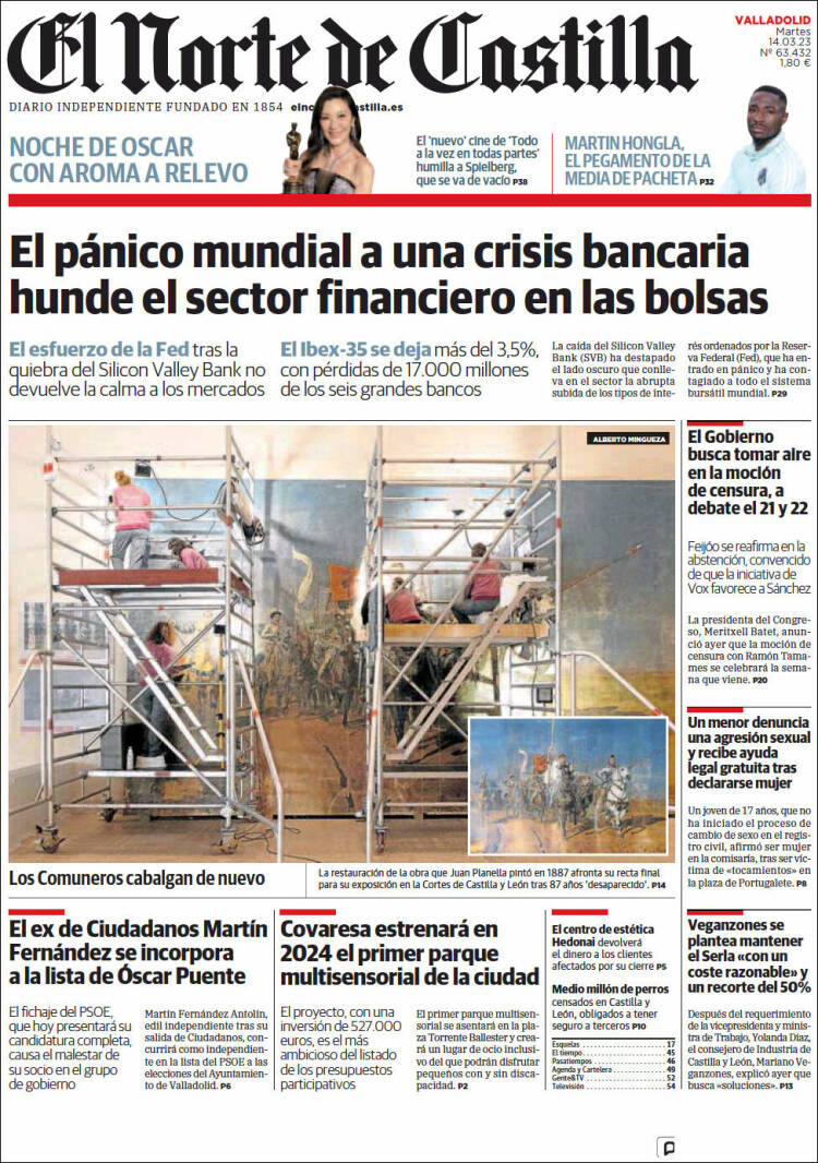 Portada de Norte de Castilla - Valladolid (Espa&ntilde;a)