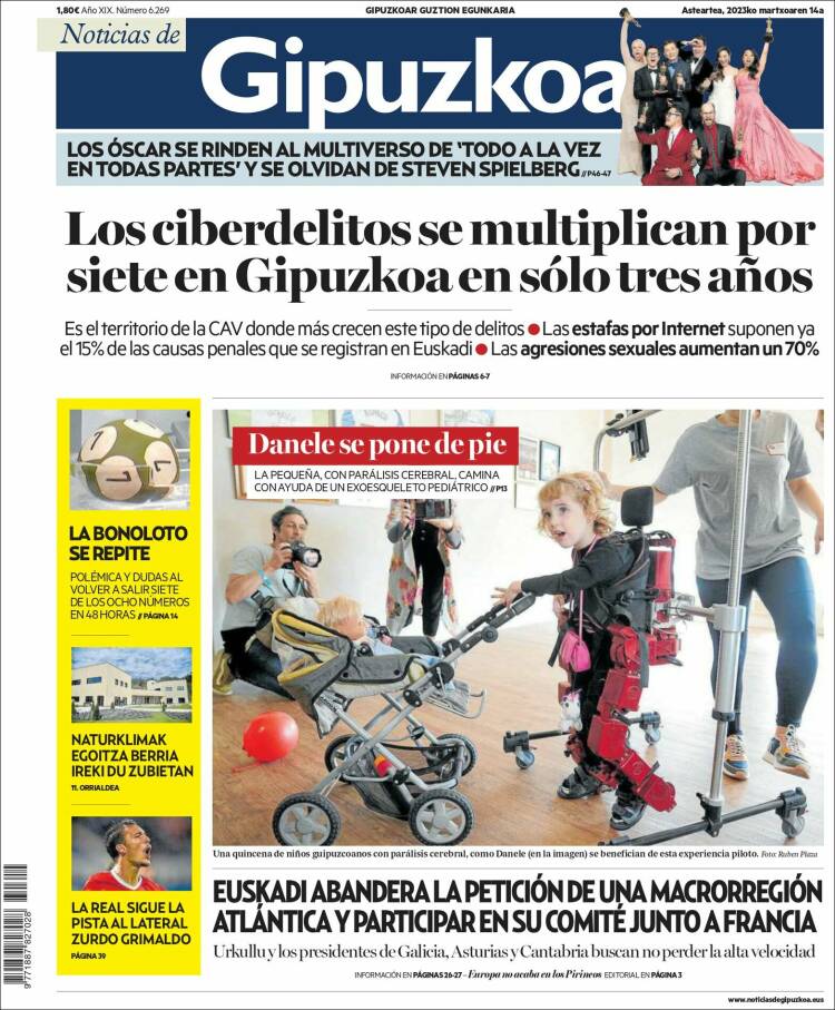 Portada de Noticias de Gipuzkoa (Espa&ntilde;a)