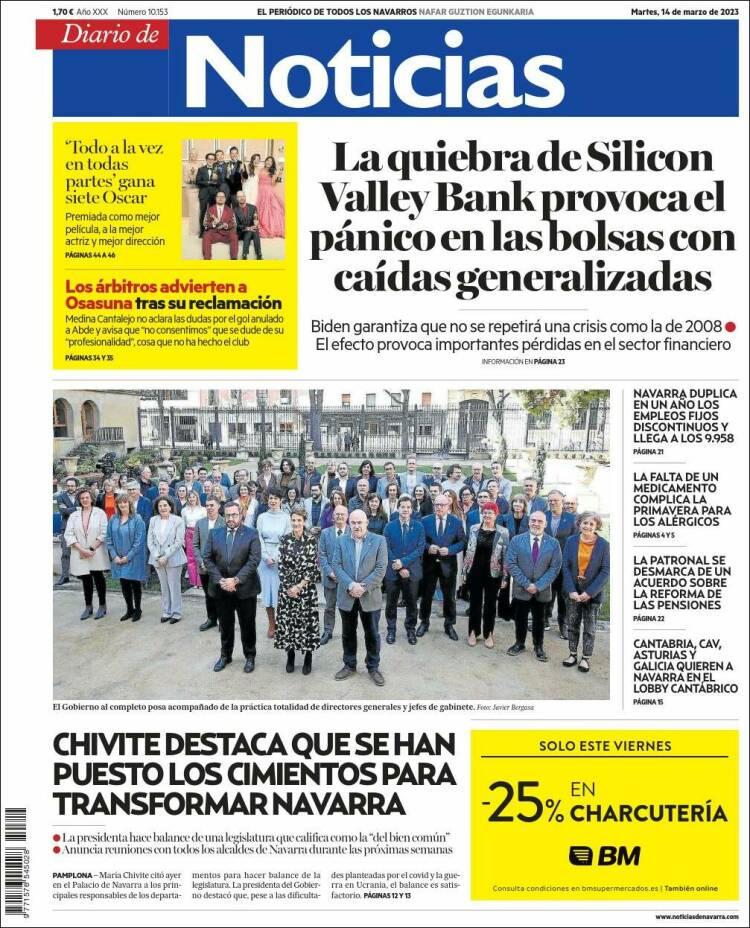 Portada de Noticias de Navarra (Espa&ntilde;a)