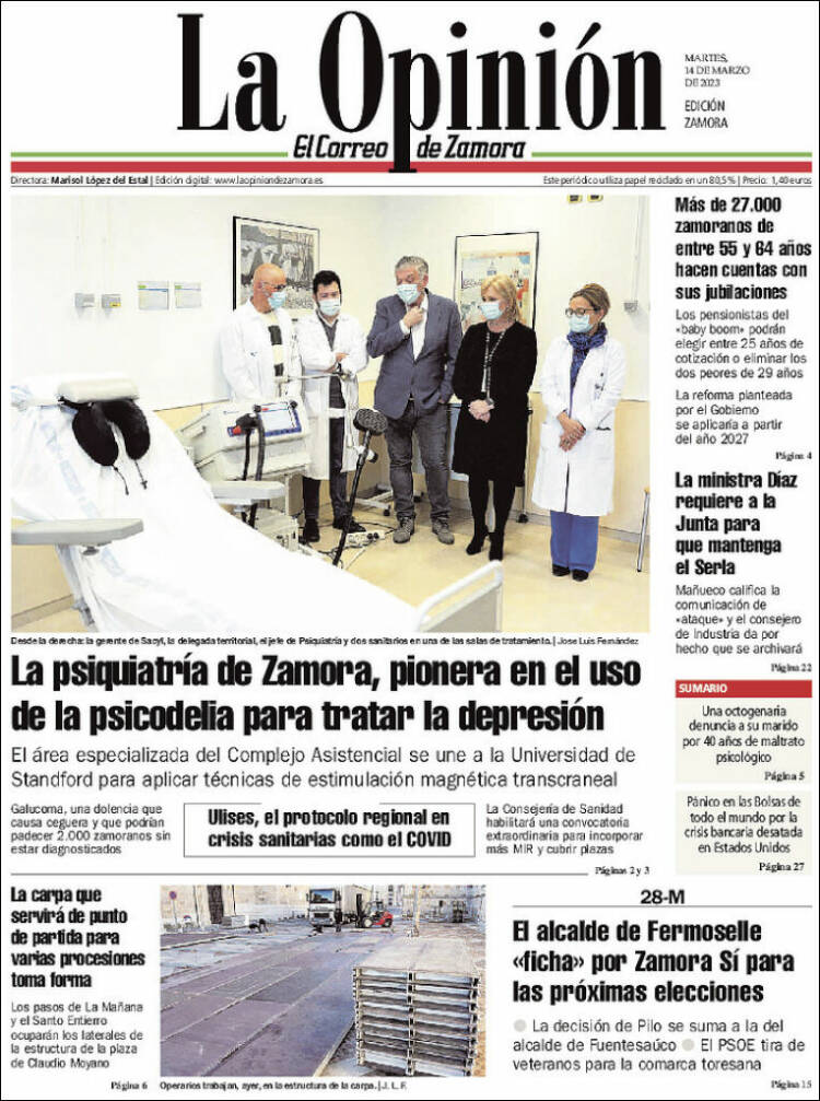 Portada de La Opinión - El Correo de Zamora (Espa&ntilde;a)