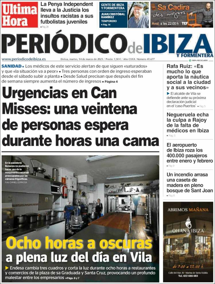 Portada de Periódico de Ibiza (Espa&ntilde;a)