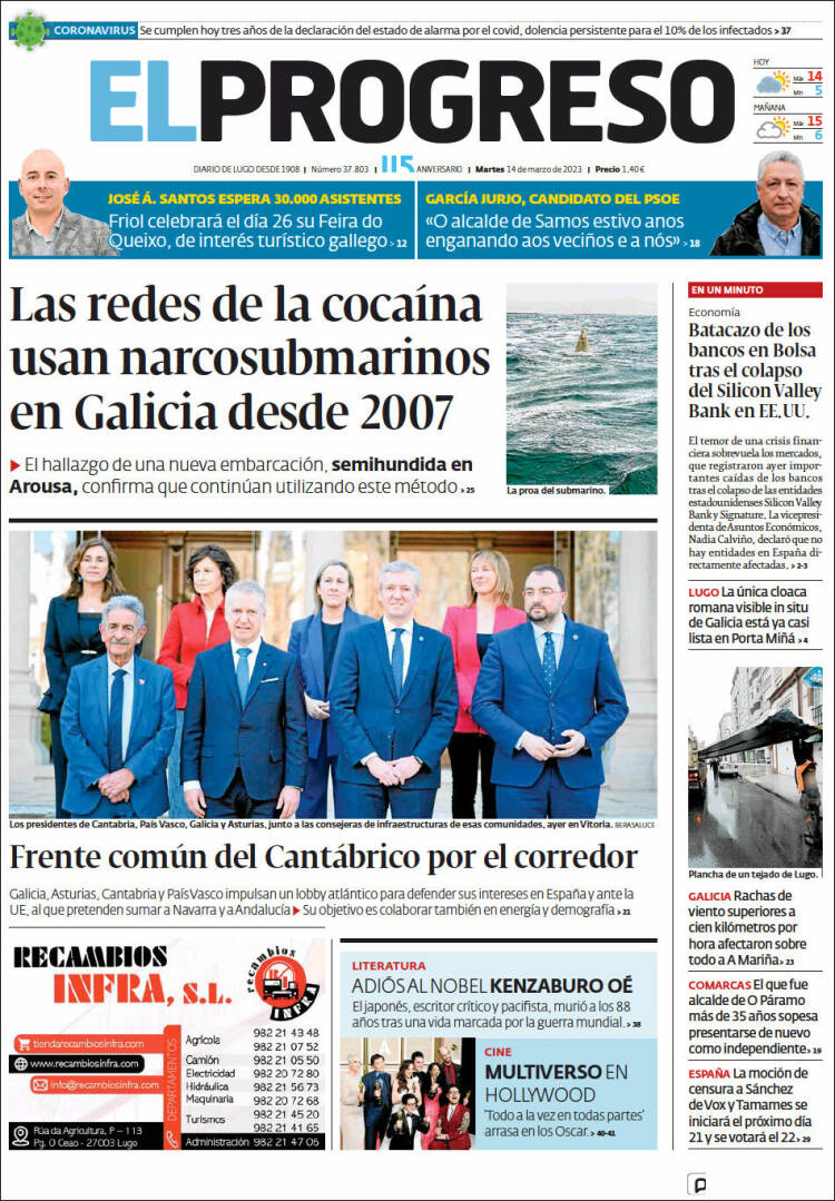 Portada de El Progreso (Espa&ntilde;a)