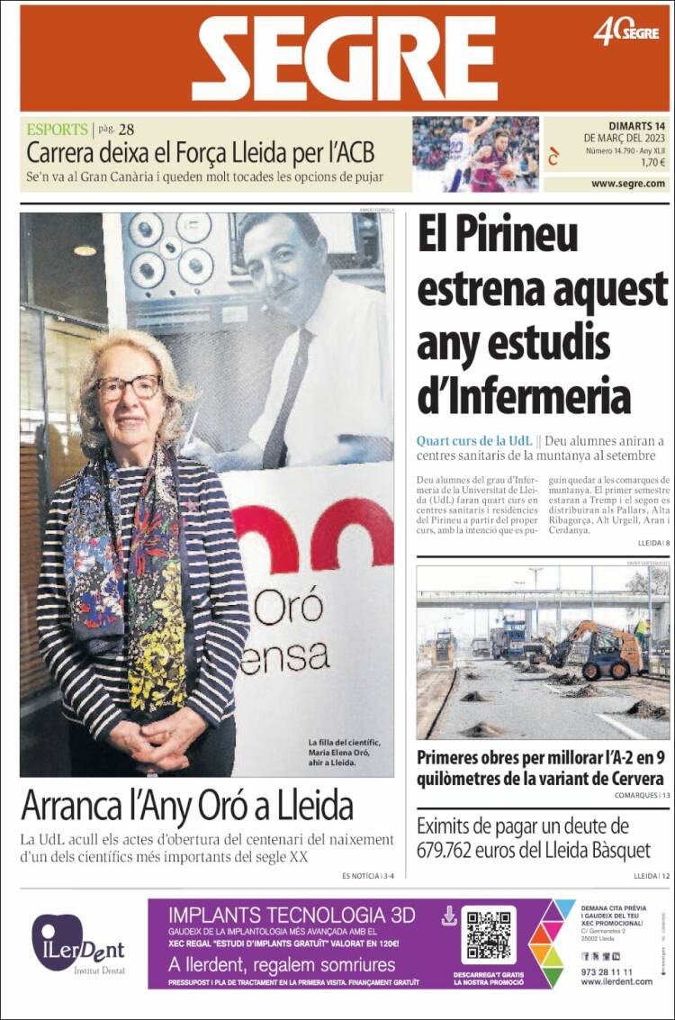 Portada de Segre (Espa&ntilde;a)