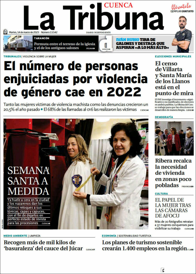 Portada de La Tribuna de Cuenca (Espa&ntilde;a)