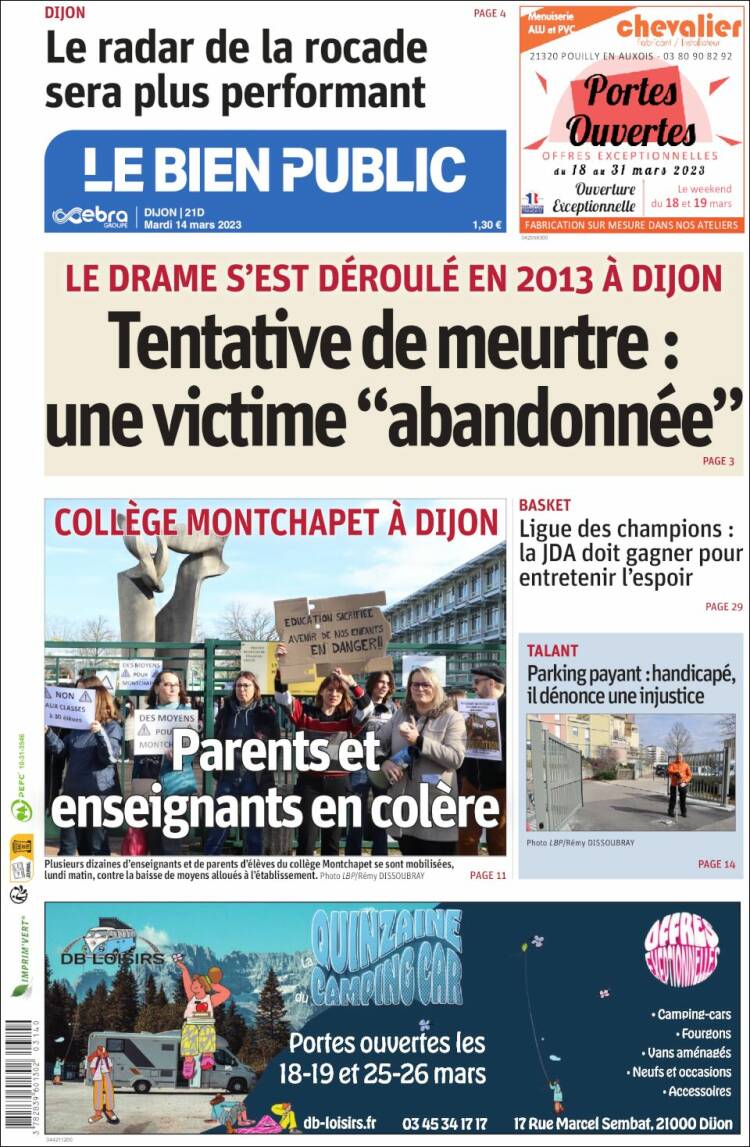 Portada de Le Bien Public (Francia)