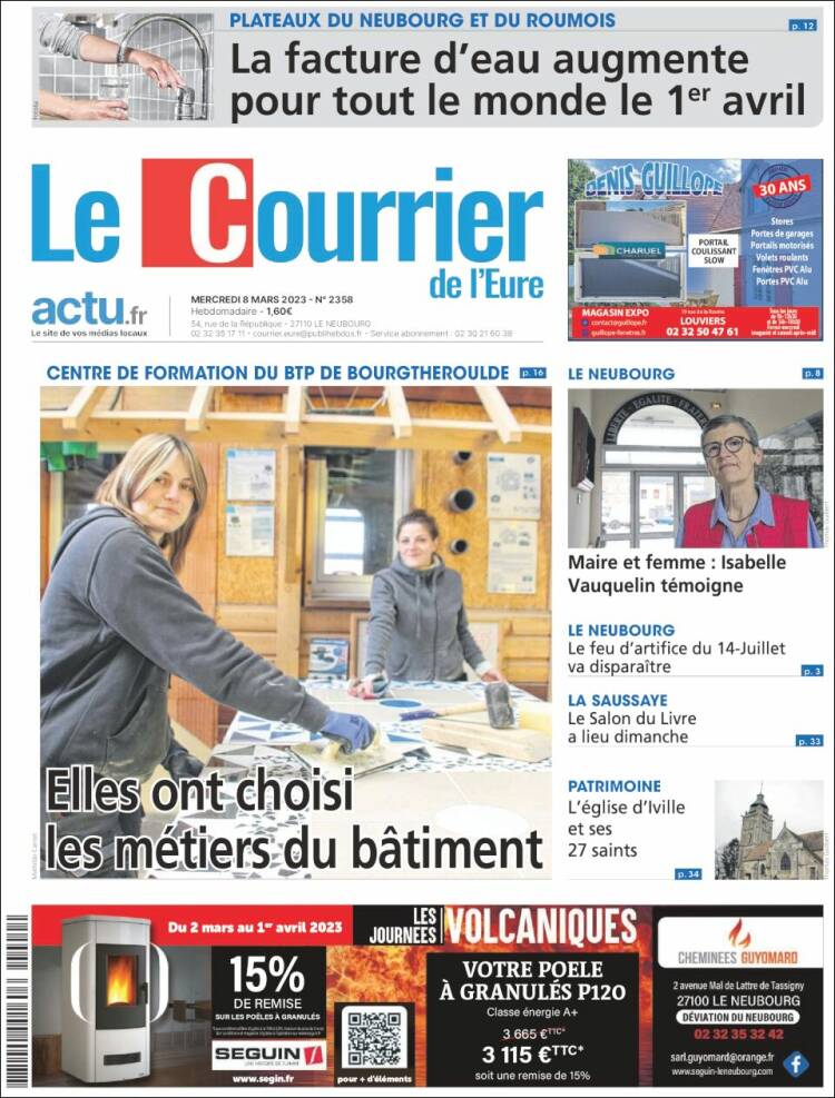 Portada de Le Courrier de l'Ouest (Francia)