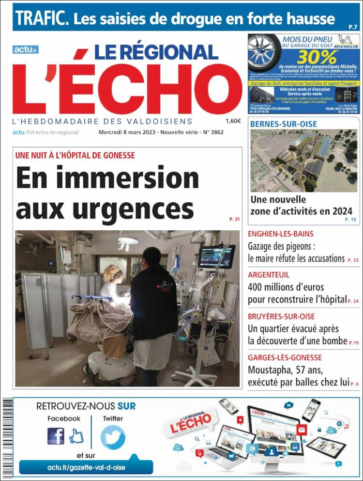 Portada de L'Echo de la Haute-Vienne (Francia)