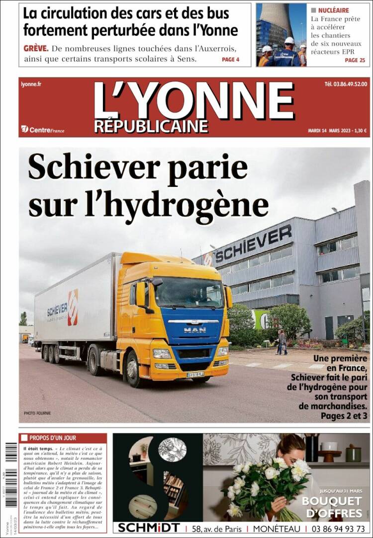 Portada de L'Yonne-Républicaine (Francia)