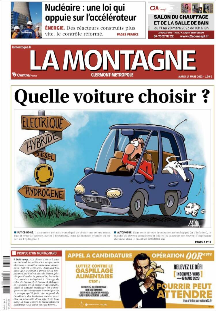 Portada de La Montagne (Francia)