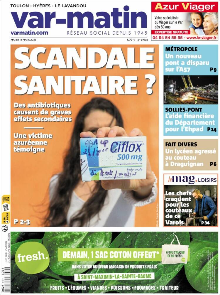 Portada de Var-Matin (Francia)